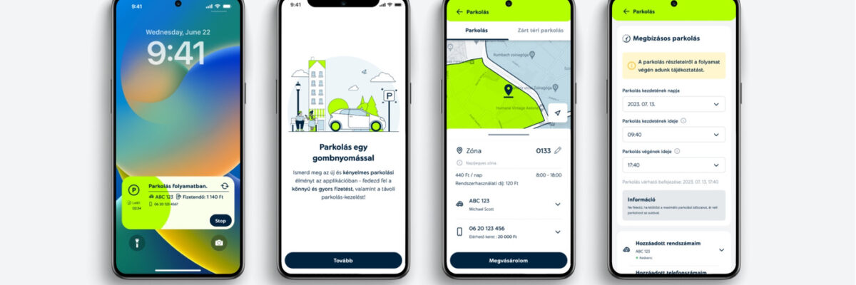 Mobile parking, a new feature on the Yettel app, developed by Astron
